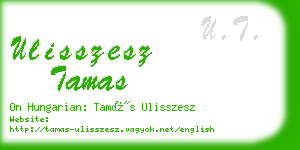 ulisszesz tamas business card